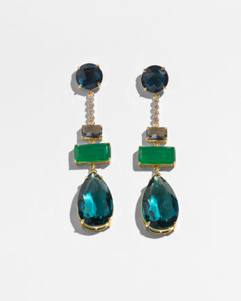 Katerina Psoma Green Dangle Earrings