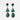 Katerina Psoma Green Dangle Earrings