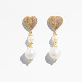 Katerina Psoma Amore White Pearl Stud Earrings