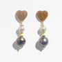 Katerina Psoma Amore Grey Pearl Stud Earrings