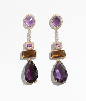 Katerina Psoma PURPLE BROWN Dangle Earrings