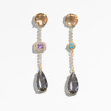 Katerina Psoma  dangle earrings with crystals