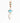Amore Long Necklace with White Heart