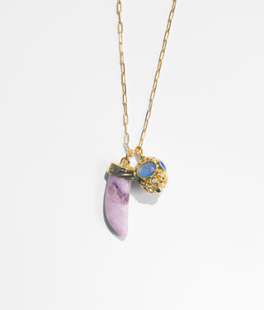 Daphne Violet Horn Necklace