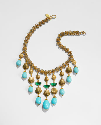 Katerina Psoma Amphitrite Short Turquoise Necklace