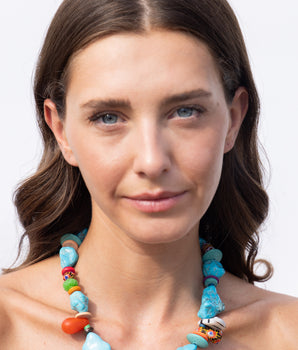 Katerina Psoma Chunky turquoise necklace 