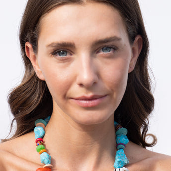 Katerina Psoma Chunky turquoise necklace 