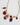 Katerina Psdoma short chain necklace with chars and stones, carnelian amethyst