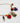 Katerina Psdoma short chain necklace with chars and stones, carnelian amethyst