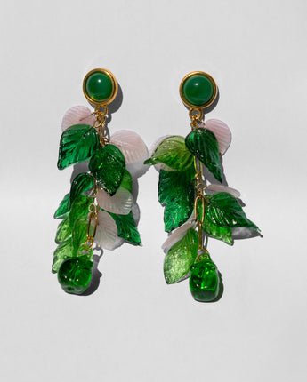Katerina Psoma  Green Dangle Earrings
