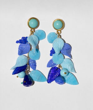 Katerina Psoma  Blue Dangle Earrings