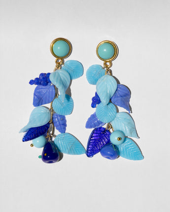 Katerina Psoma  Blue Dangle Earrings
