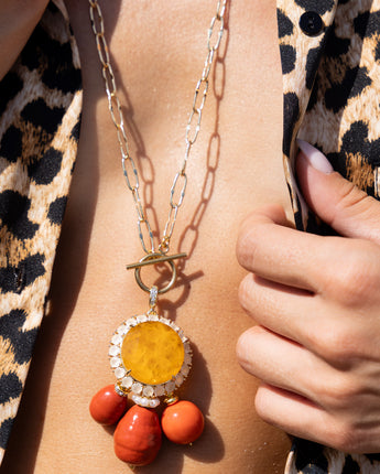Katerina Psoma  Coral Drop Pendant