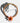 Katerina Psoma Orange Flower Short Necklace with cord and beads