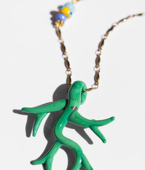 Green Murano coral