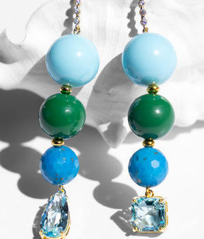 Katerina Psoma Valeria Turquoise Dangle Earrings