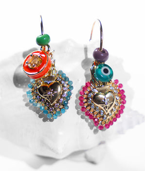 Katerina Psoma Amore Blue Hoop Earrings