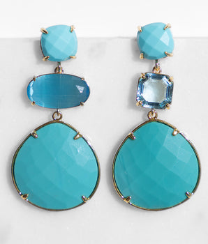KATERINA PSOMA Turquoise Dangle  Earrings