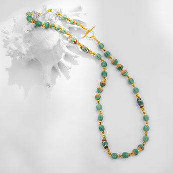 Katerina Psoma Rosalba Light Blue Long Bead Necklace