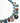 Katerina Psoma Turquoise Short Necklace with charms and crystals