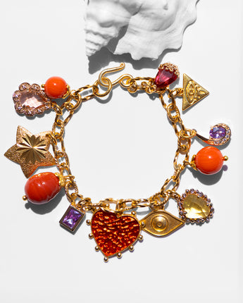 Katerina Psoma Coral Charm Bracelet 