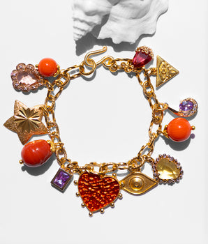 Katerina Psoma Coral Charm Bracelet 
