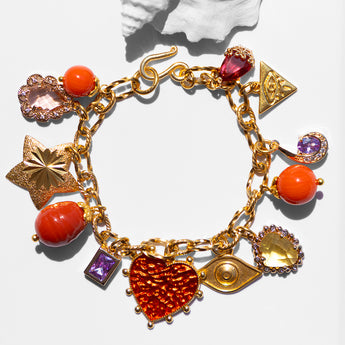 Katerina Psoma Coral Charm Bracelet 