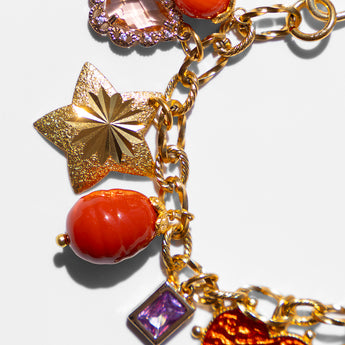Katerina Psoma Coral Charm Bracelet 