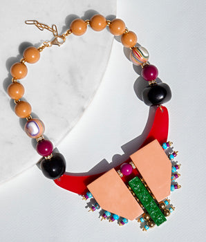 Katerina Psoma Memphis Red Short Necklace