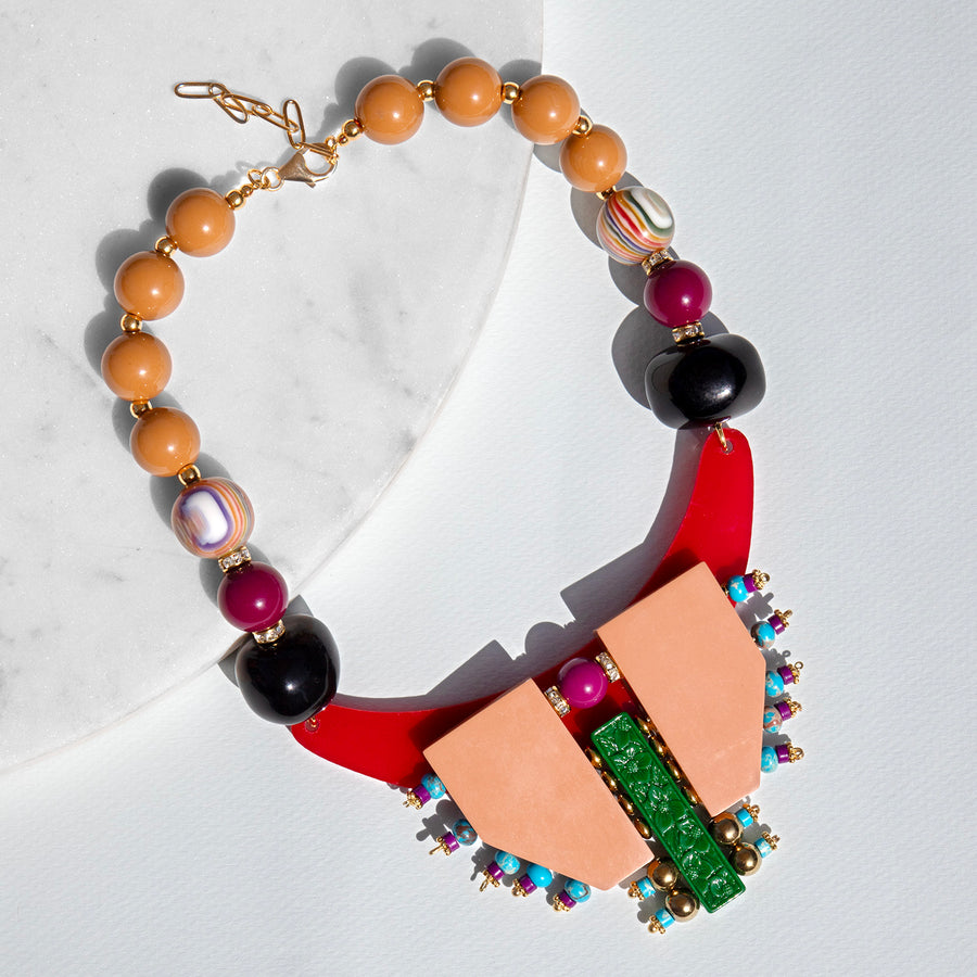 Katerina Psoma Memphis Red Short Necklace