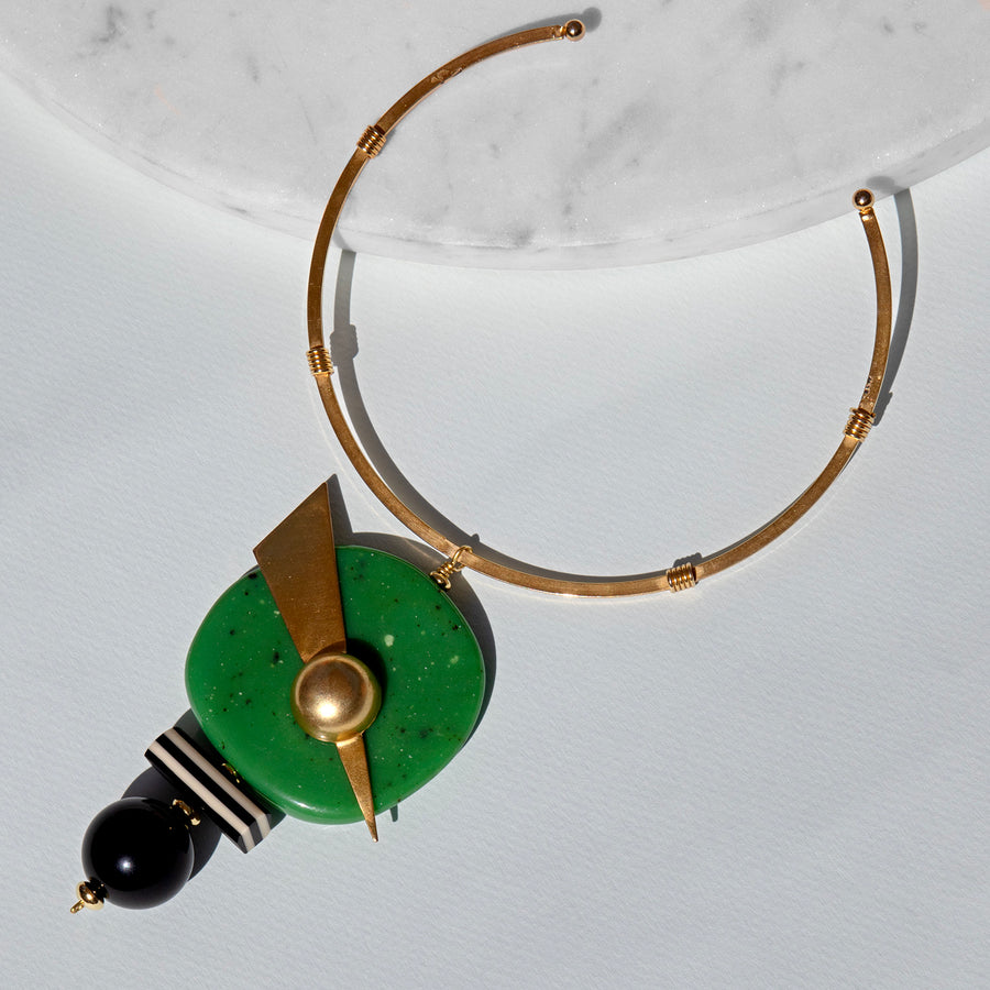 Katerina Psoma Memphis Green Necklace