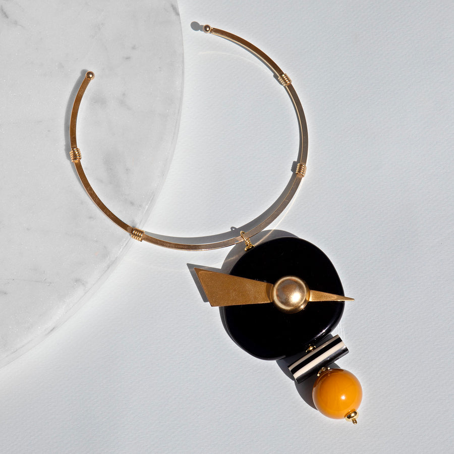 Katerina Psoma Memphis Black Collar Necklace