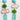 katerina Psoma pink and turquoise dangle earrings
