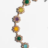 Katerina Psoma gold plated metal short necklace with semi precious stones
