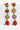 Katerina Psoma dangle earrings with coral drops and semi precious stones