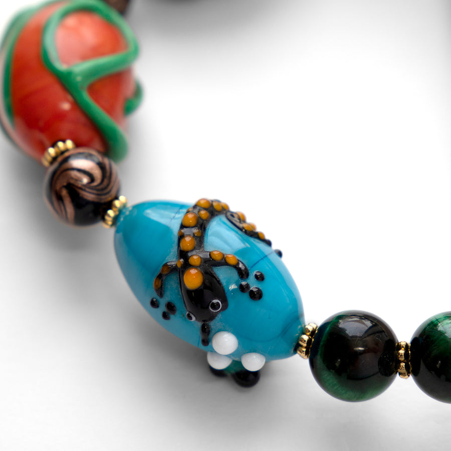 Katerina Psoma Green Murano Necklace costume jewelry