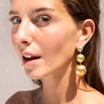 Katerina Psoma gold plated bead earrings