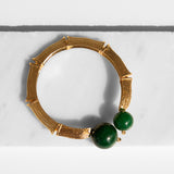 Katerina Psoma Danai Gold Plated Bracelet in Green