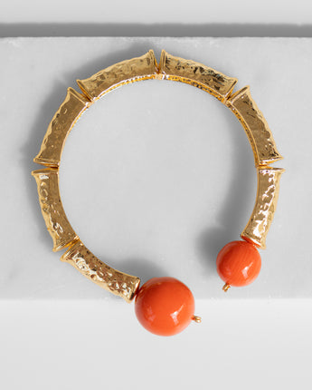 Katerina Psoma Danai Gold Plated Bracelet with Beads in Coral