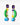 katerina Psoma crystal earrings with green wooden bananas