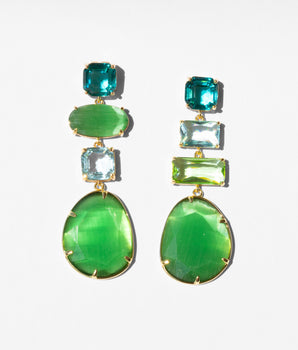 Katerina Psoma Brigitte Green Dangle Earrings