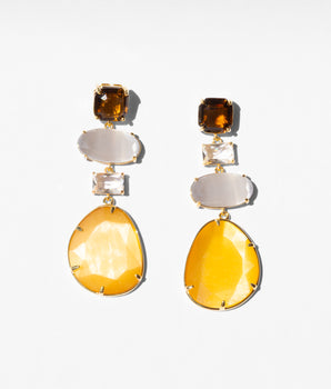 Katerina Psoma Brigitte Yellow Dangle Earrings