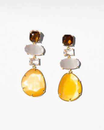 Katerina Psoma Brigitte Yellow Dangle Earrings