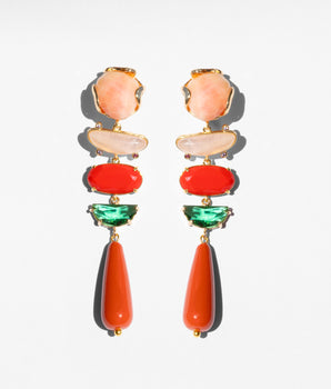 Katerina Psoma Coral Drop Earrings