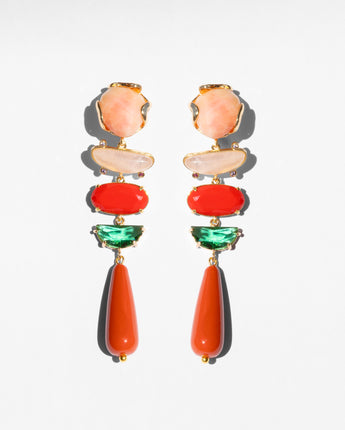 Katerina Psoma Coral Drop Earrings