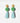 KATERINA pSOMA Pair of green and gold beaded CLIP earrings 