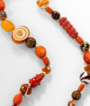 Katerina Psoma Fenice Red Long Summer Necklace