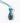 Katerina Psoma Murano Amphora glass cord pendant in blue green colors