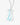 Katerina Psoma Murano Amphora glass cord pendant in light blue and white colors