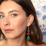 Katerina Psoma Marley Green and Red Earrings